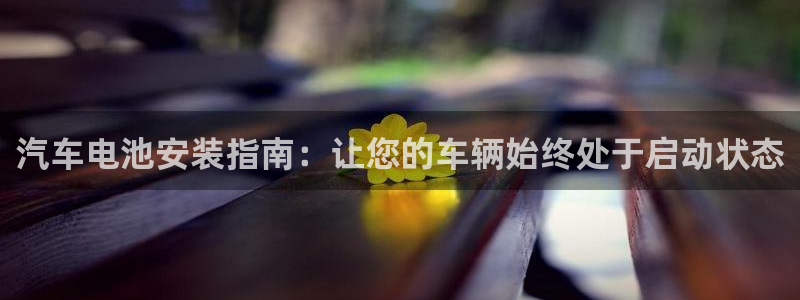 优发国际平台app下载苹果版：汽车电池安装指南：让您的车辆始终处于启动状态