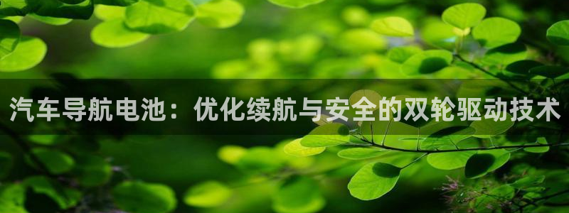 优发国际线上娱官网：汽车导航电池：优化续航与安全的双轮驱动技术