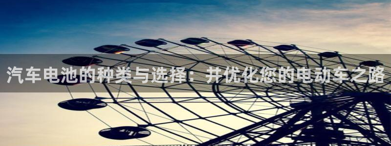 优发娱乐pt官网客户端：汽车电池的种类与选择：并优化您的电动车之路
