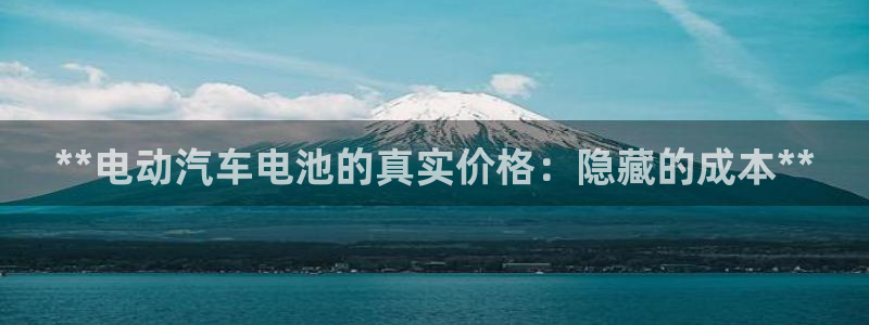 优发国际安卓版下载安装苹果：**电动汽车电池的真实价格：隐藏的成本**